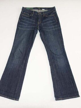 J. Crew Women's Vintage Boot Cut Jeans Size 28 Dark Wash Low Rise 31" Inseam